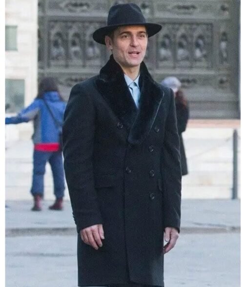 Pedro Alonso Money Heist Season 05 Black Wool Coat - Image 3