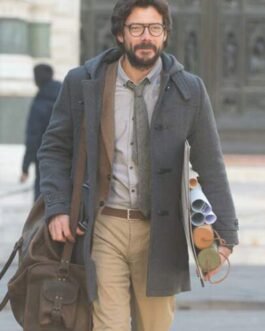 The Professor Money Heist Hooded Duffle Coat