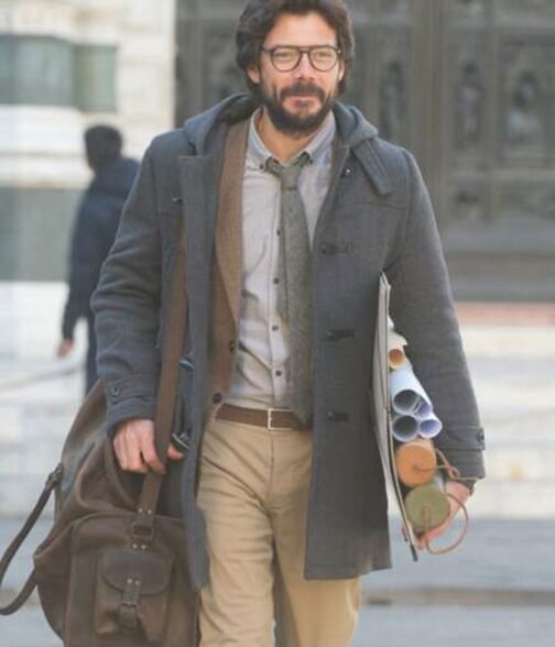 The Professor Money Heist Hooded Duffle Coat