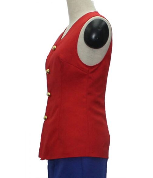 Monkey D. Luffy One Piece Cotton Red Vest - Image 5