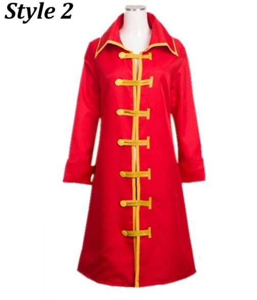 Monkey D. Luffy One Piece Cotton Red Coat - Image 4