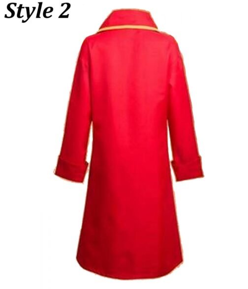 Monkey D. Luffy One Piece Cotton Red Coat - Image 6