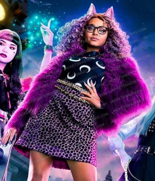 Miia Harris Monster High Purple Fur Jacket - Image 6