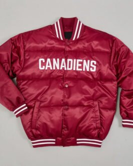 Montreal Canadiens Burgundy Bubble Jacket