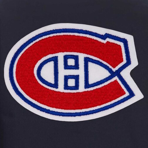 Navy Montreal Canadiens Front Hit Poly Twill Jacket - Image 4
