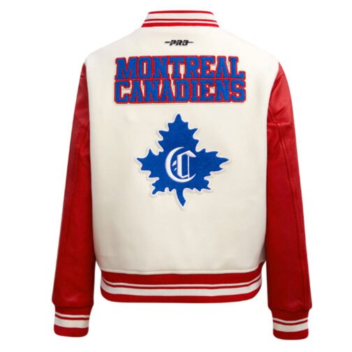 Retro Classic Rib Montreal Canadiens Varsity Jacket - Image 3