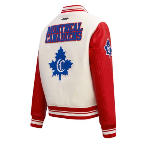 Retro Classic Rib Montreal Canadiens Varsity Jacket - Image 7