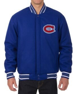 Varsity Montreal Canadiens Royal Blue Wool Jacket