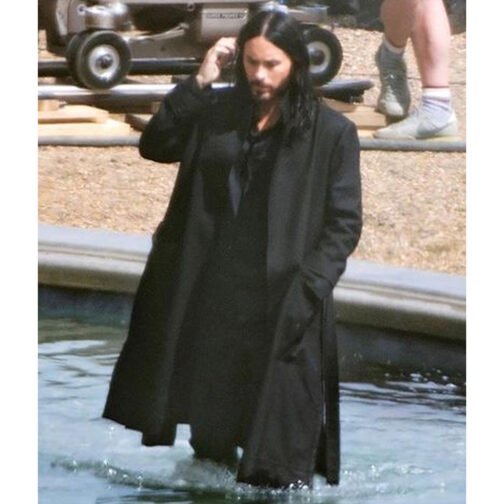Morbius Jared Leto Black Wool Trench Coat - Image 8