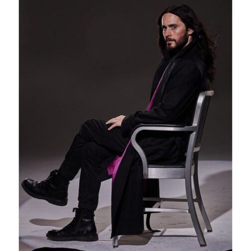 Morbius Jared Leto Black Wool Trench Coat - Image 9