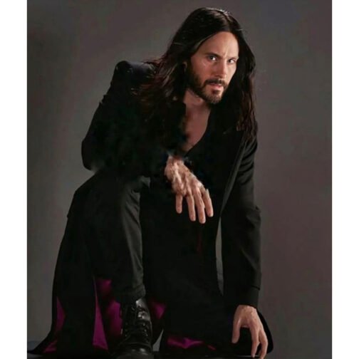 Morbius Jared Leto Black Wool Trench Coat - Image 10