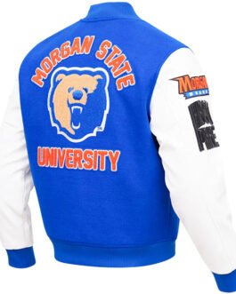 Royal Blue/White Morgan State Bears Classic Varsity Jacket