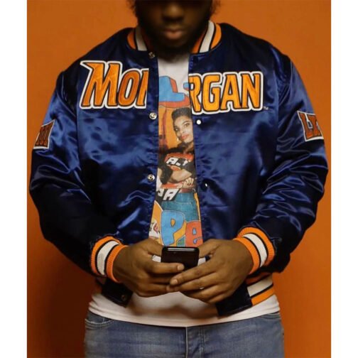 Men’s Morgan State University XVII Satin Jacket - Image 3