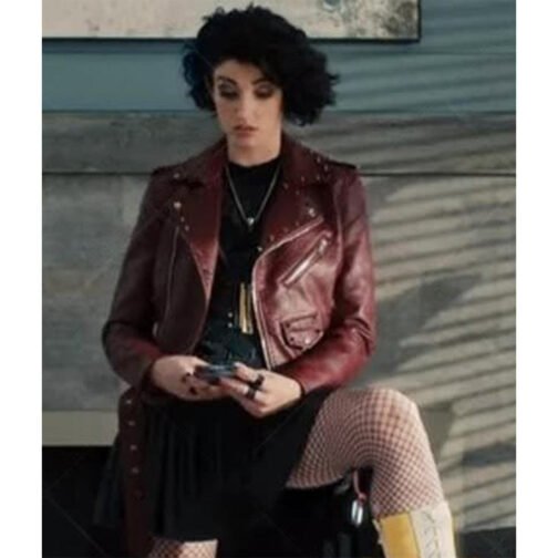 Morgan Taylor Campbell The Imperfects Maroon Studded Jacket - Image 2