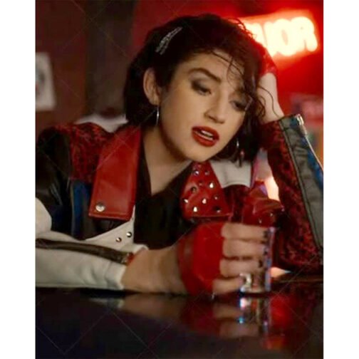 Morgan Taylor Campbell The Imperfects Red and Black Studded Jacket - Image 6