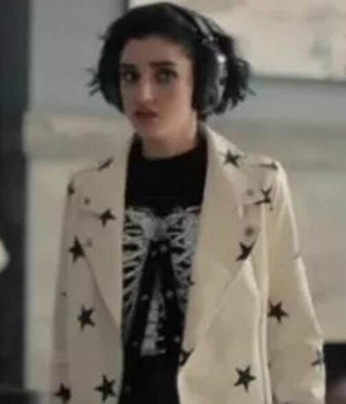 The Imperfects Morgan Taylor Campbell Star White Leather Jacket - Image 2