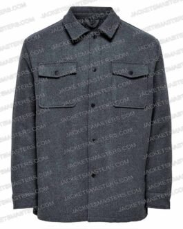 Jaeden Martell Mr. Harrigan’s Phone Gray Wool Coat