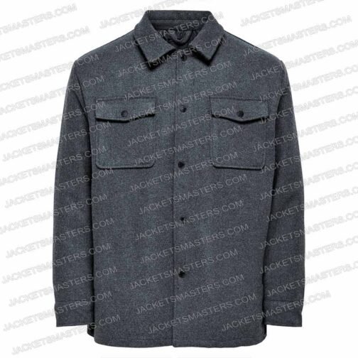 Jaeden Martell Mr. Harrigan’s Phone Gray Wool Coat