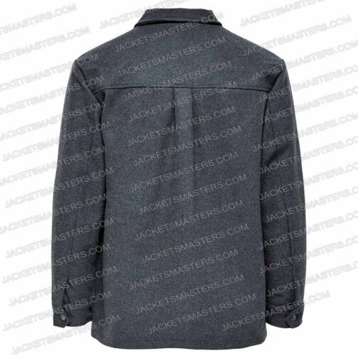 Jaeden Martell Mr. Harrigan’s Phone Gray Wool Coat - Image 3