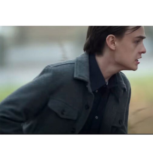 Jaeden Martell Mr. Harrigan’s Phone Gray Wool Coat - Image 6