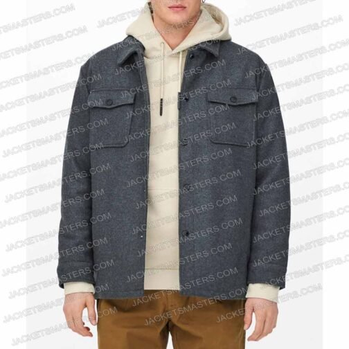 Jaeden Martell Mr. Harrigan’s Phone Gray Wool Coat - Image 4