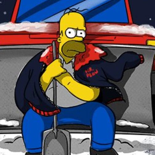 The Simpsons Homer Simpson Navy Bomber Jacket - Image 4