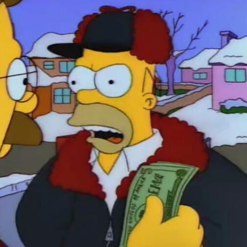 The Simpsons Homer Simpson Navy Bomber Jacket - Image 9
