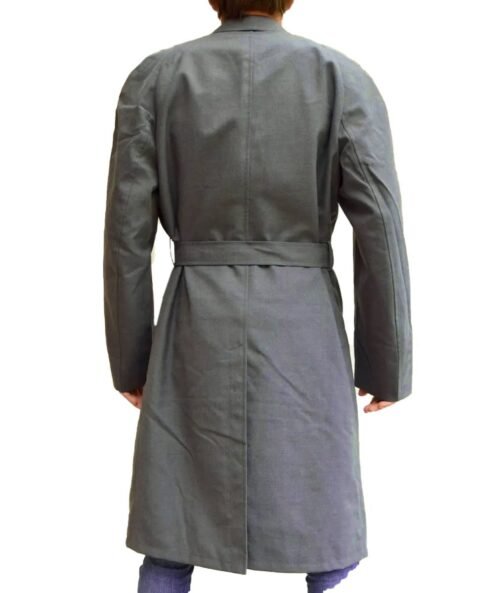 Mrs Harris Goes To Paris Lucas Bravo Grey Trench Coat - Image 5