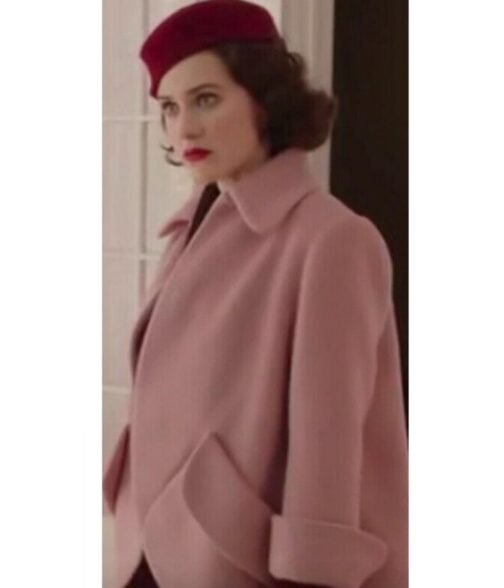 Mrs Maisel The Marvelous Rachel Brosnahan Pink Wool Blazer - Image 5