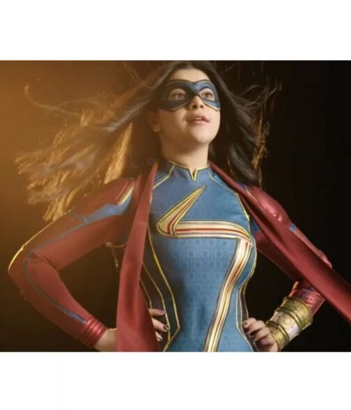 Kamala Khan Ms. Marvel Red and Blue Jacket - Image 13