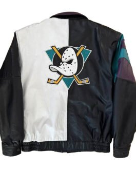 Anaheim Ducks Multi Color Leather Jacket