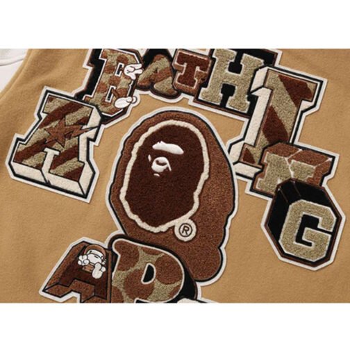 Multi Motif Bape Varsity Jacket - Image 7