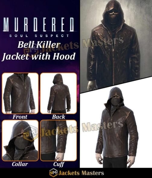 Bell Killer Murdered Soul Suspect Leather Hooded Jacket - Image 5