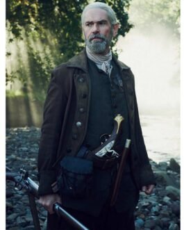 Outlander Season 6 Duncan Lacroix Suede Coat