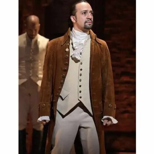 Lin-Manuel Miranda Brown Suede Coat - Image 5