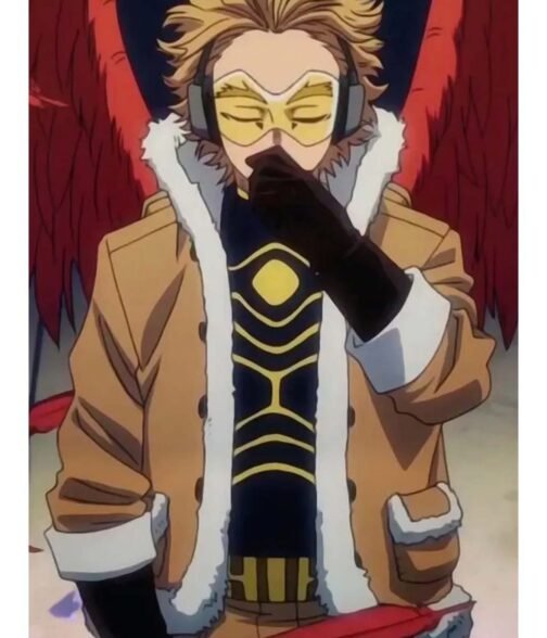 My Hero Academia Hawks Cotton Shearling Jacket - Image 7