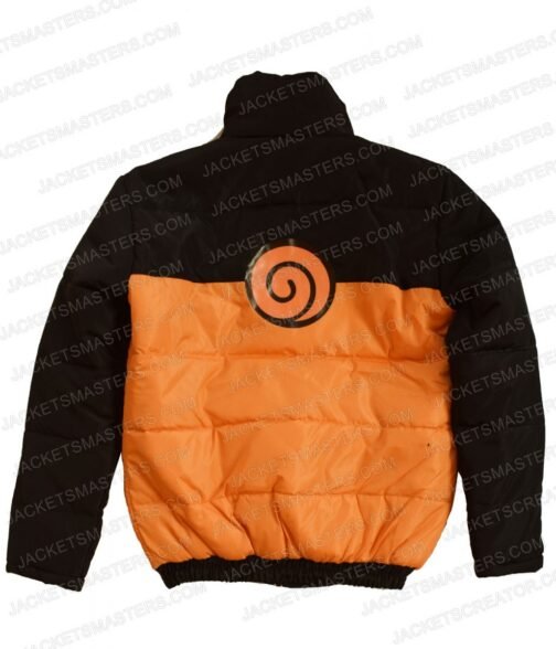 Namiwear Naruto Black and Orange Puffer Jacket - Image 4