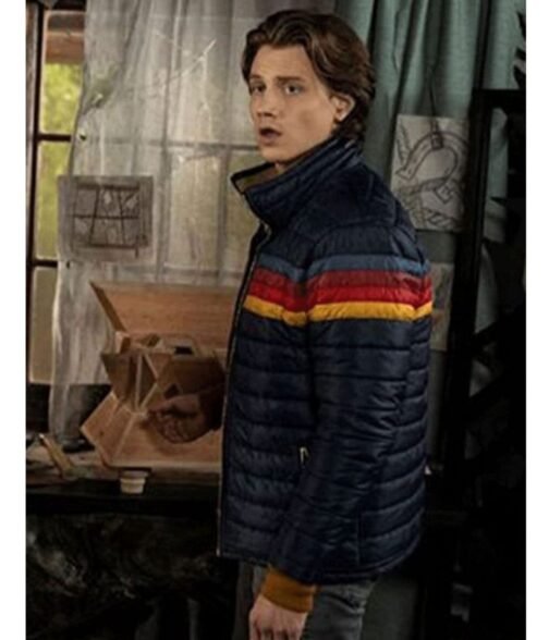 Nancy Drew Alex Saxon Blue Puffer Jacket - Image 9