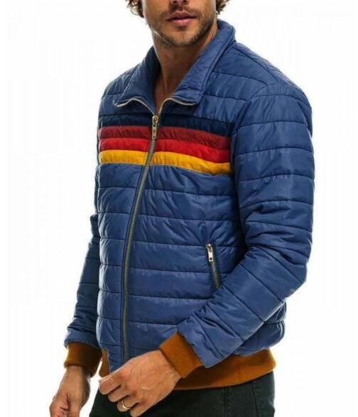 Nancy Drew Alex Saxon Blue Puffer Jacket - Image 4