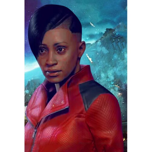 Naomi Brooke Watch Dogs Legion Leather Jacket - Image 2