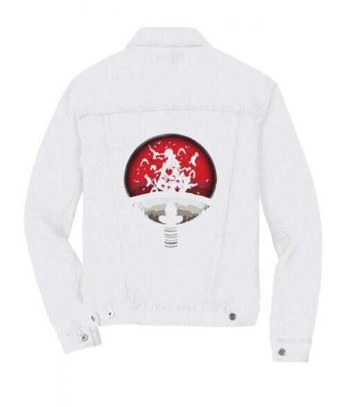 Red Moon Itachi Uchiha Naruto Denim Jacket - Image 7