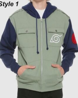 Naruto Shippuden Kakashi Green and Blue Hoodie
