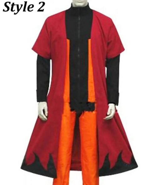 Naruto Uzumaki Naruto Shippuden Black and Red Cloak - Image 2