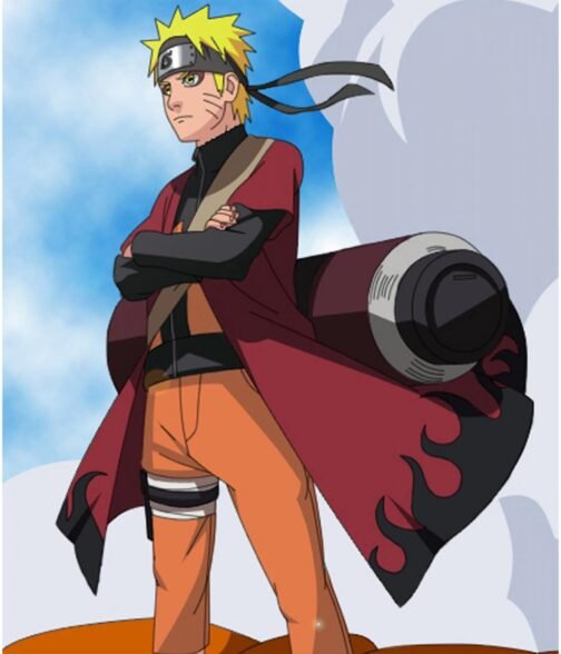 Naruto Uzumaki Naruto Shippuden Black and Red Cloak - Image 7