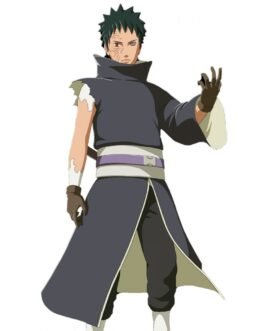 Naruto Shippuden Uchiha Obito Cotton Gray Cloak