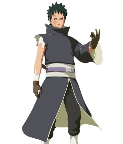 Naruto Shippuden Uchiha Obito Cotton Gray Cloak - Image 2
