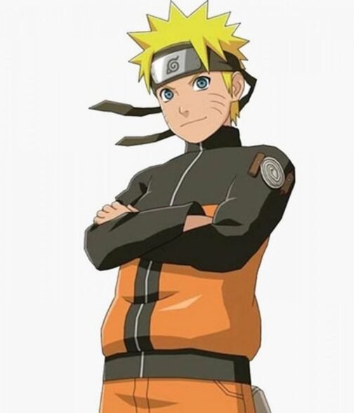 Namiwear Naruto Black and Orange Puffer Jacket - Image 2