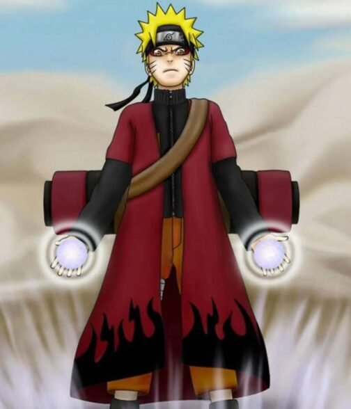 Naruto Uzumaki Naruto Shippuden Black and Red Cloak - Image 5