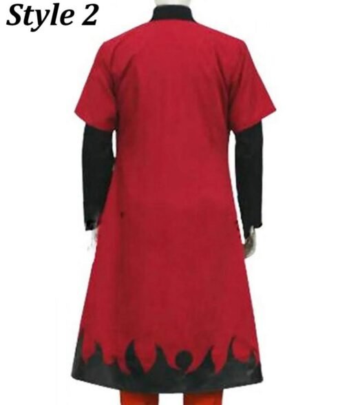 Naruto Uzumaki Naruto Shippuden Black and Red Cloak - Image 4