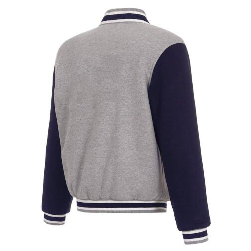 Nashville SC Gray and Navy Varsity Wool Jacket - Image 2
